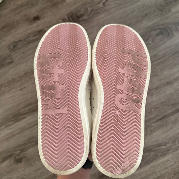 P448 John Pink Python-Printed Leather Low-Top Italian Sneaker in Nautilus - Picture 9 of 9